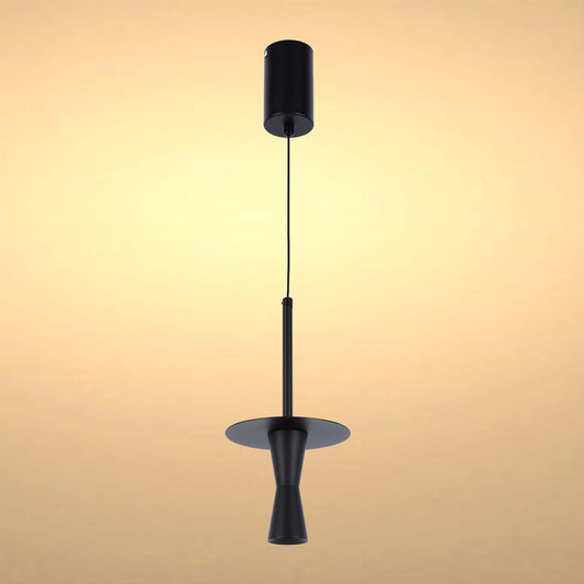 Геометриялық қалпақ пластинасының аспалы шамы Бір басын ілулі лампа Кіріктірілген жарықдиодты заманауи цилиндрлі аспалы төбе шамы аспалы төменгі шам