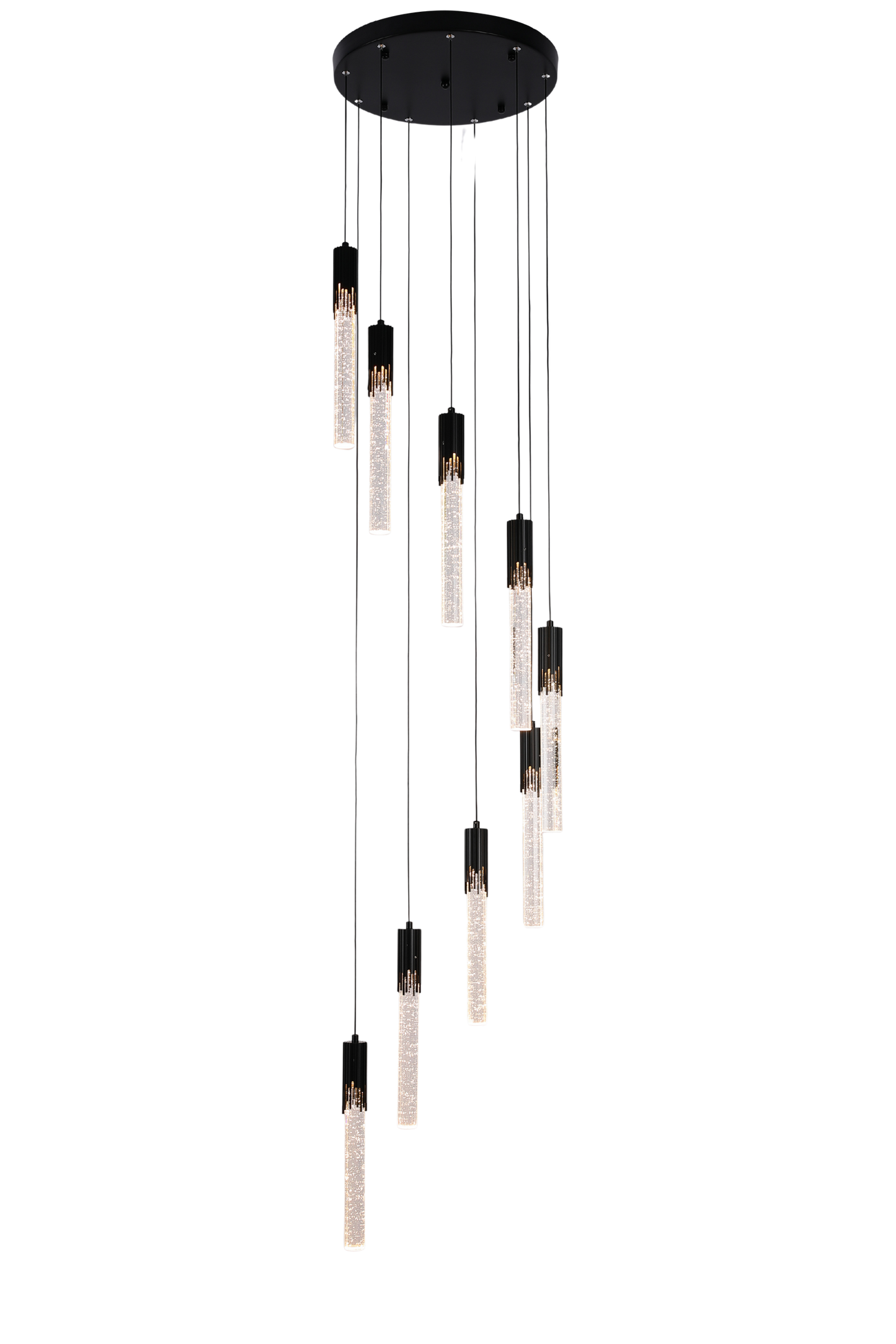 Подвесной светильник - LED Pendant Lamp Black T501-9A D400 3000K