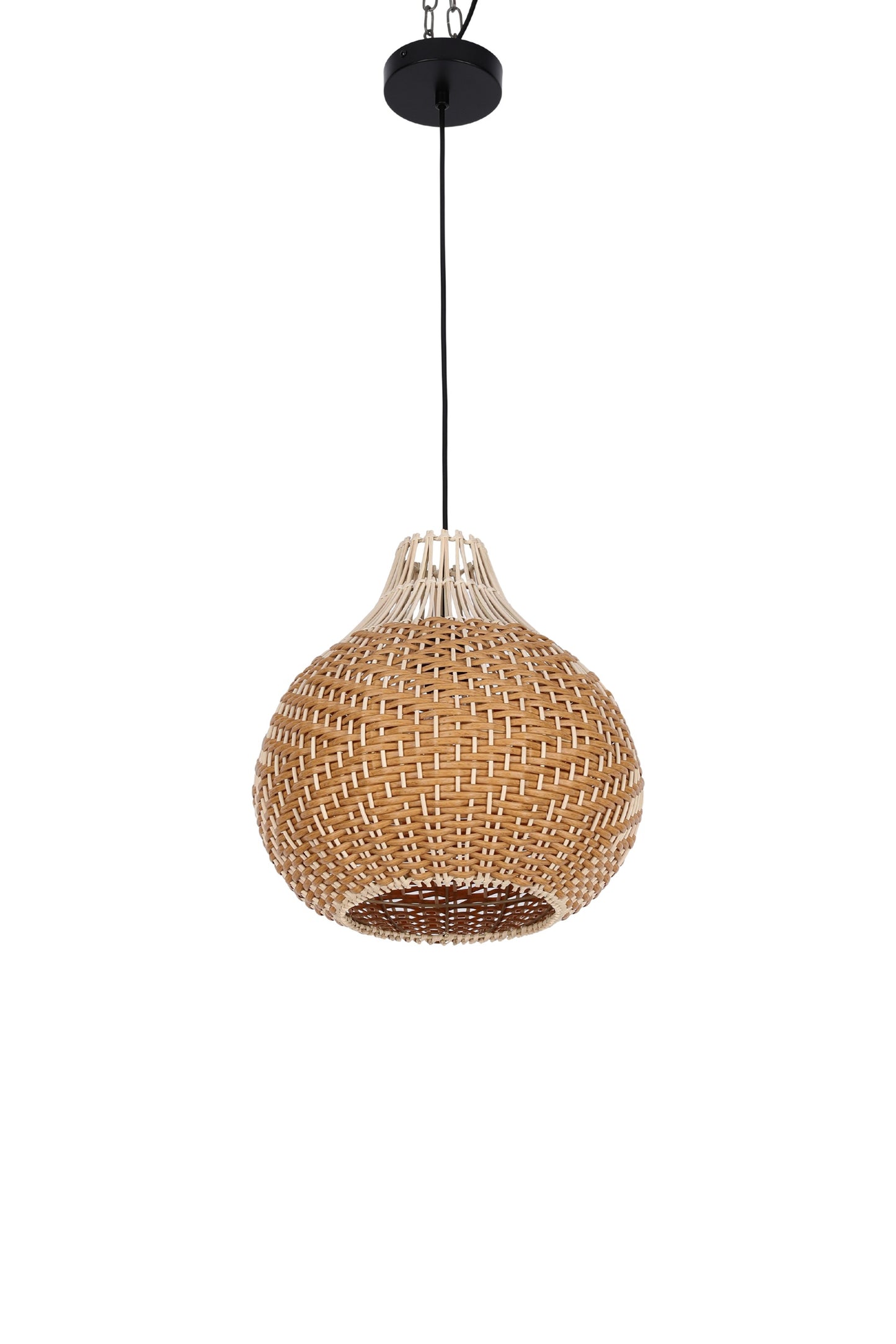 Подвесной светильник - Black Pendant Lamp Wood Shade T024 D350 E27x1