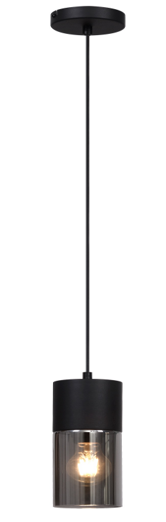 Светильник Pendant Lamp AB1242-4IL-BK E27x4  Black Metal And Smoky Glass