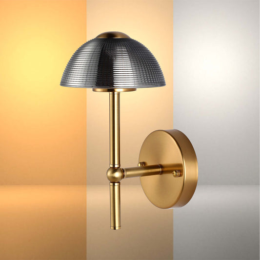 Бронзовый настенный LED-светильник 6565-B — дымчатое стекло, 5W, 3CCT