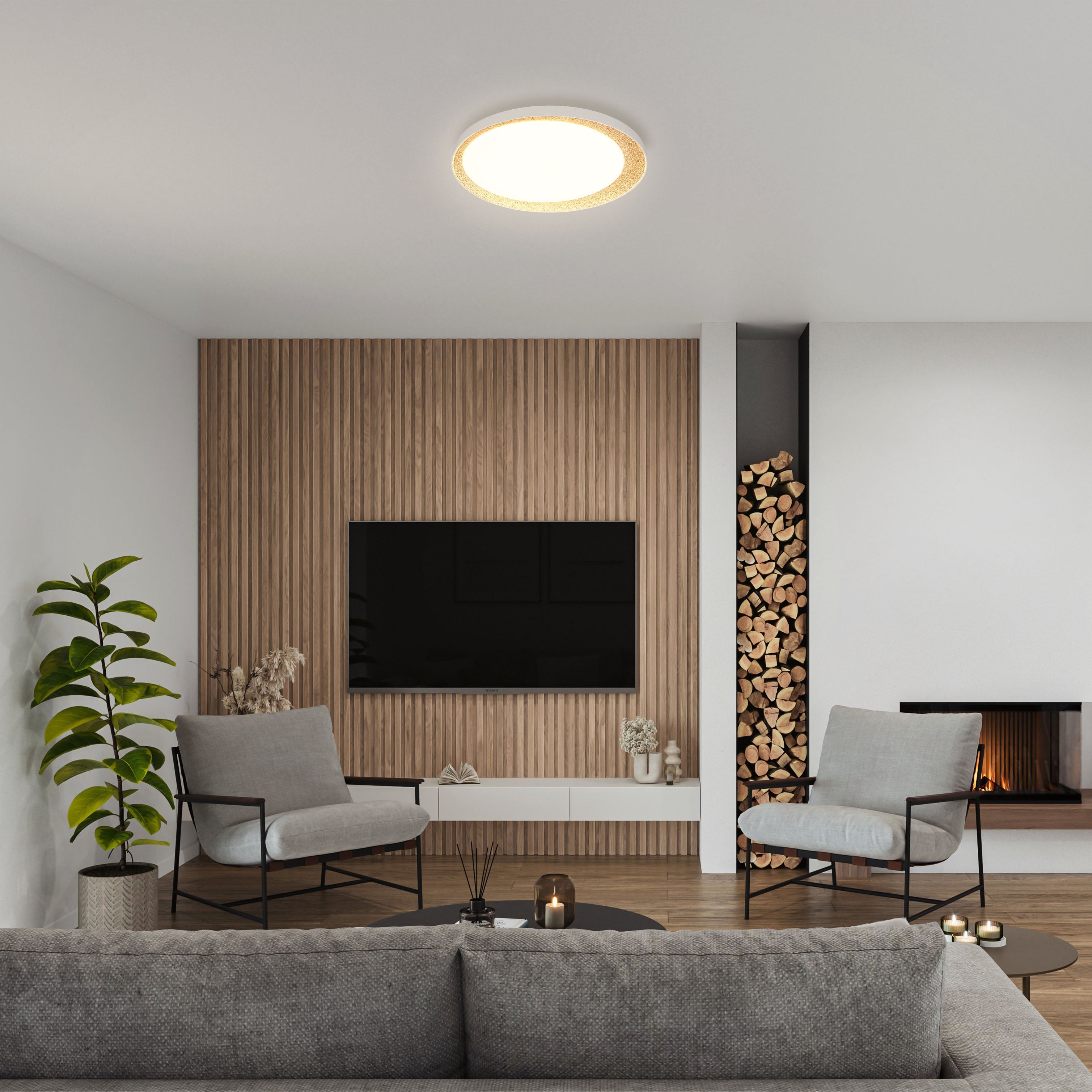 Светодиодный светильник LED 80W SQUARE/ROUND, белый, 3 цвета, диммируемый (Copy)