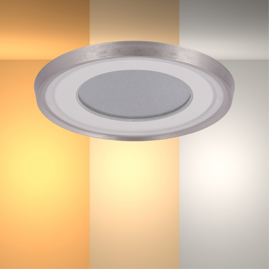 Потолочный светильник 8815 40W/50W, круглый, бело-шампанского цвета, с регулировкой цвета