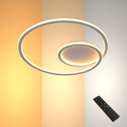 Современный потолочный светильник LED, белый корпус, диммируемый, с изменением цветовой температуры и дистанционным управлением