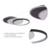 Современный потолочный светильник LED, белый корпус, диммируемый, с изменением цветовой температуры и дистанционным управлением