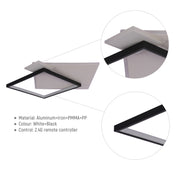 Современный потолочный светильник LED, белый корпус, диммируемый, с изменением цветовой температуры и дистанционным управлением