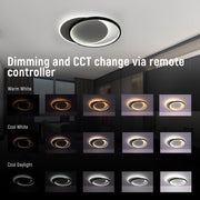 Современный потолочный светильник LED, белый корпус, диммируемый, с изменением цветовой температуры и дистанционным управлением