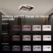 Современный потолочный светильник LED, белый корпус, диммируемый, с изменением цветовой температуры и дистанционным управлением
