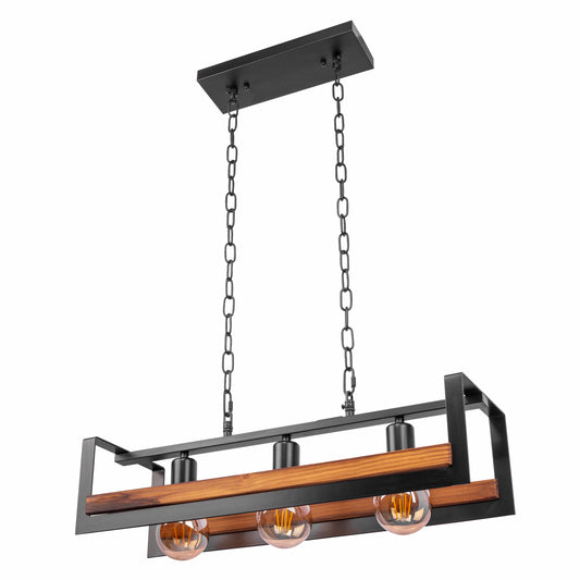 Қара металдан жасалған төбе шамы «Кубоидты арал» E27