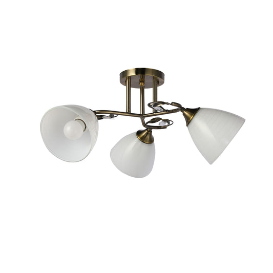 Потолочная люстра 8229/3/5 — чёрный металл и прозрачное стекло, 3 или 5 ламп E27