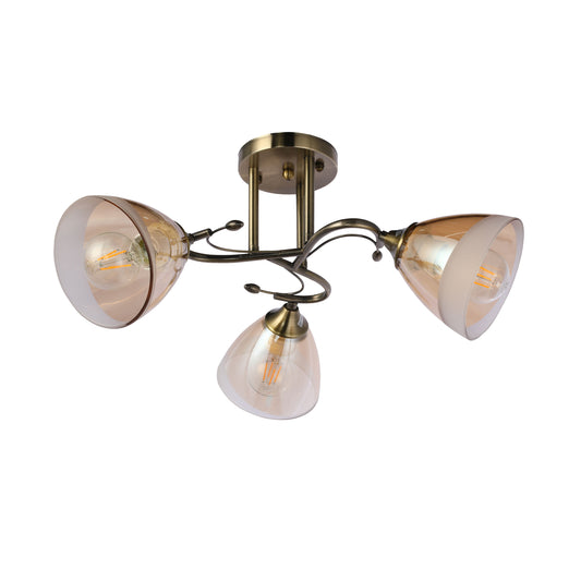 Современная люстра 8107 – в изысканном оттенке шампань-золота, 3/5xE27