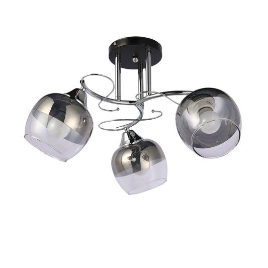 Современная потолочная люстра 32381 — хром и чёрный, 2/3/5 ламп E27