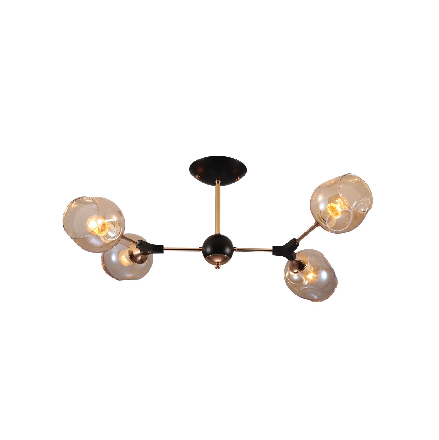 Люстра 8330 4xE27 GOLD+BLACK (TEKAVIZE)