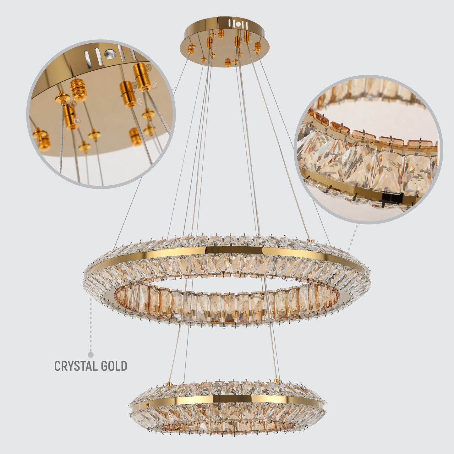 Подвесная люстра Crystal Gold CB242 — сияние в каждой грани