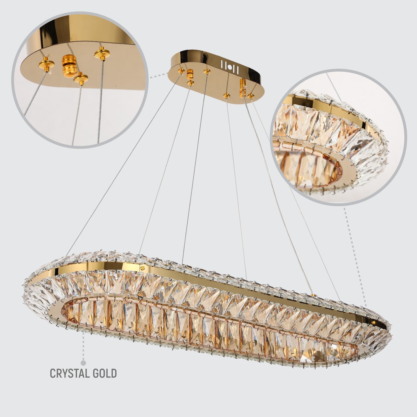 Подвесная люстра Crystal Gold CB242 — сияние в каждой грани