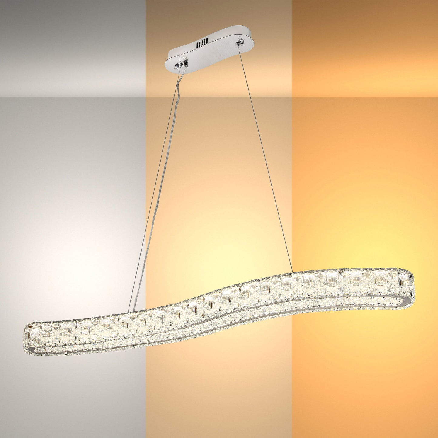 Serpentine Crystal Helix жарықдиодты аспалы люстра 80 Вт