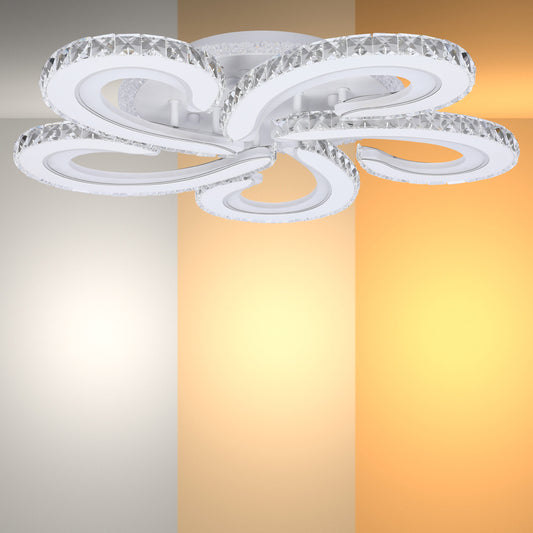 Потолочная LED люстра BS07xx (BS0717 / BS0719 / BS0721 / BS0728) – Хром, 3CCT