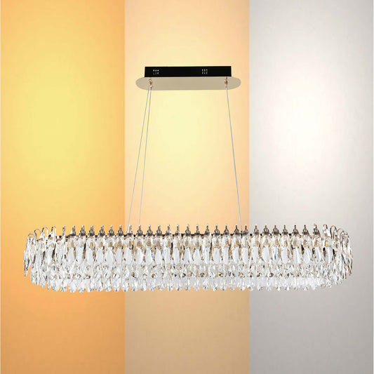 Люстра Premium Gold Crystal с LED-подсветкой и регулировкой яркости, с пультом 2-4G, 3CCT