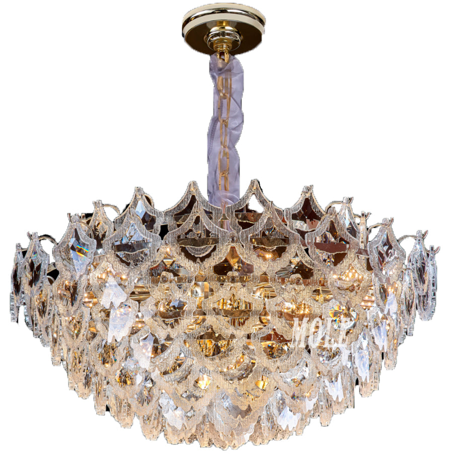 Люстра Chandelier M2123 9xE14 GOLD D500xH290mm