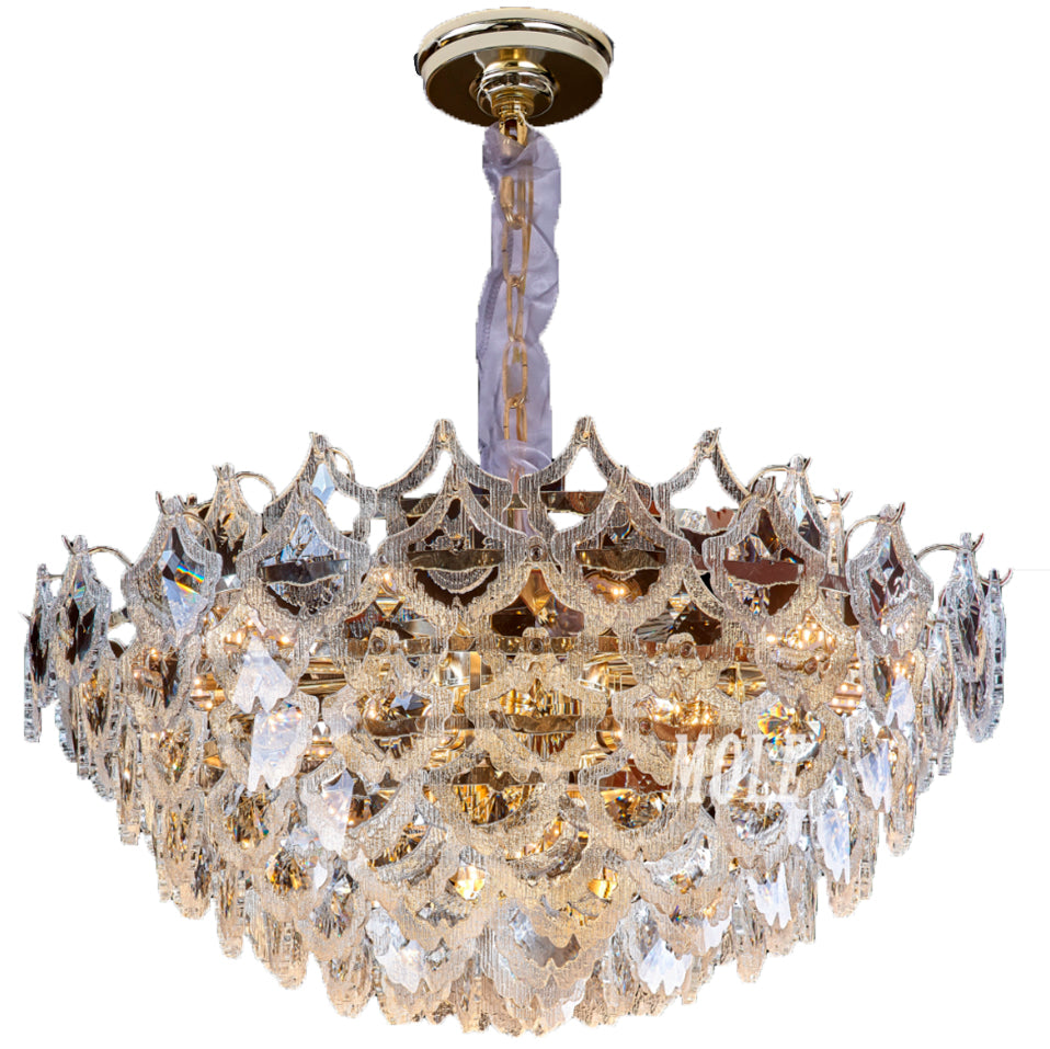 Люстра Chandelier M2123 13xE14 GOLD  D600xH340mm(TEKLED)