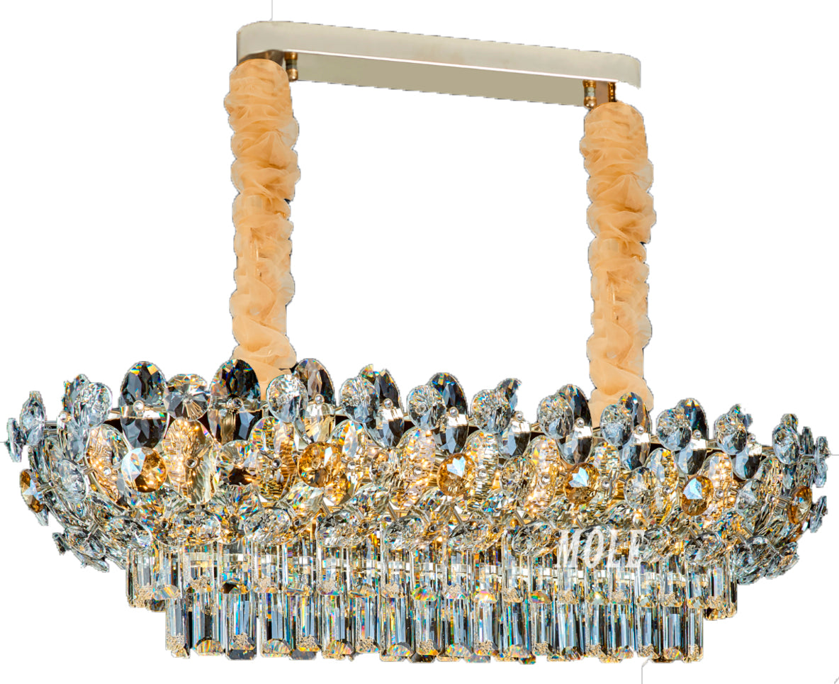 Люстра Chandelier M2158 14xE14 GOLD  L880xW350xH250mm