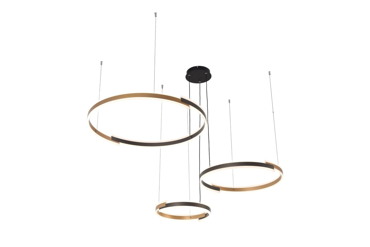 Люстра LED Black+Gold D800+D600+D400 T1851-3 3CCT (TEKLED)