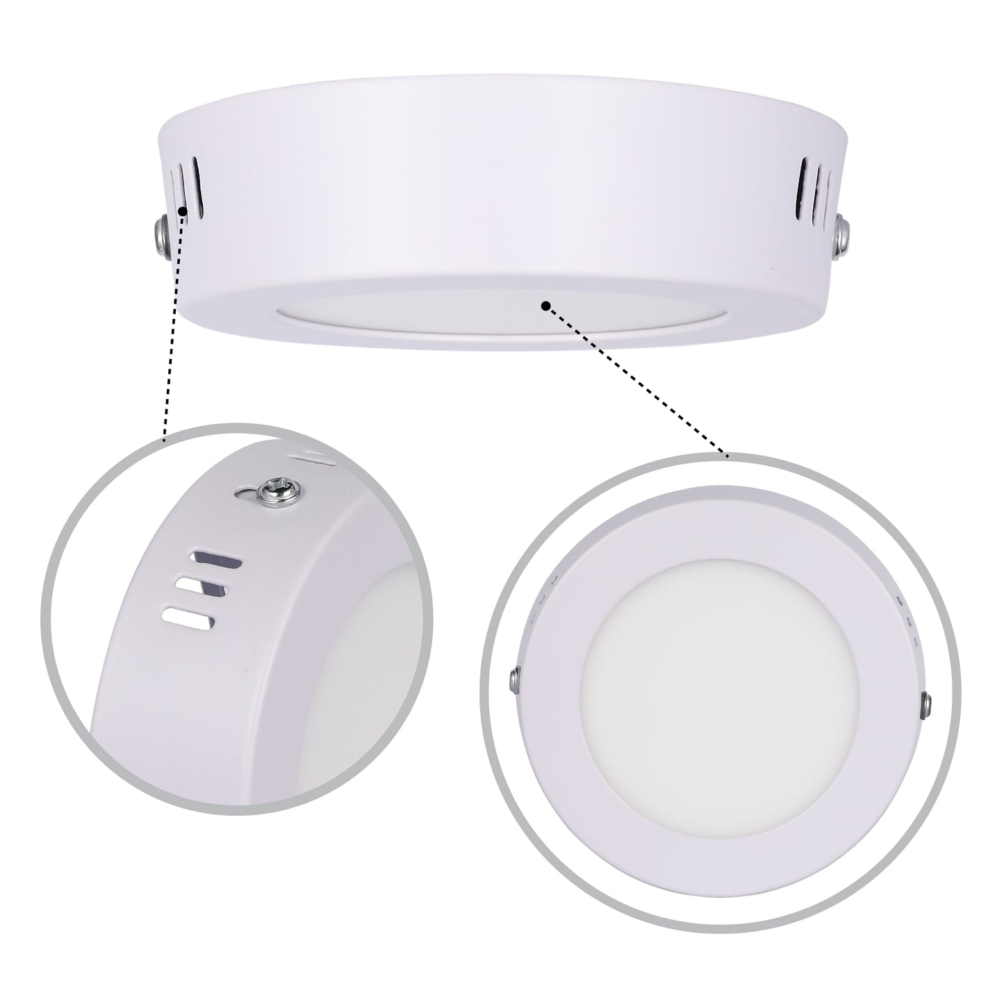 Современный светильник LED-панель круглая — 6Вт / 12Вт / 18Вт, S/U, 4000К / 6000К