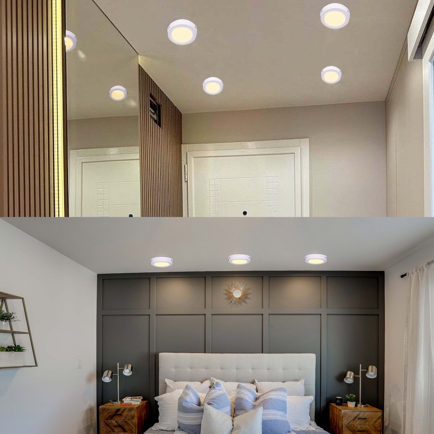 Современный светильник LED-панель круглая — 6Вт / 12Вт / 18Вт, S/U, 4000К / 6000К