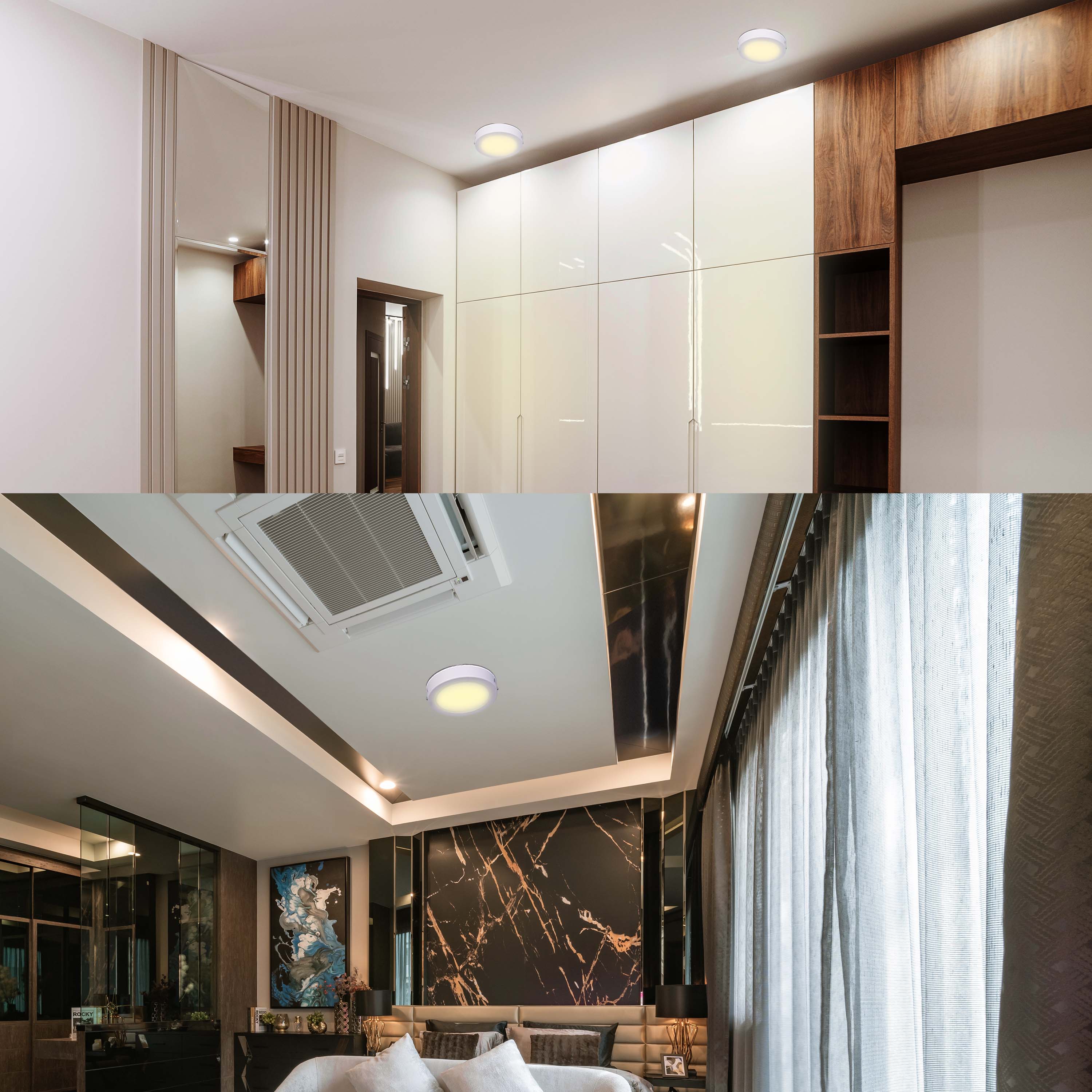 Современный светильник LED-панель круглая — 6W / 12W / 18W, S/U, 4000K / 6000K