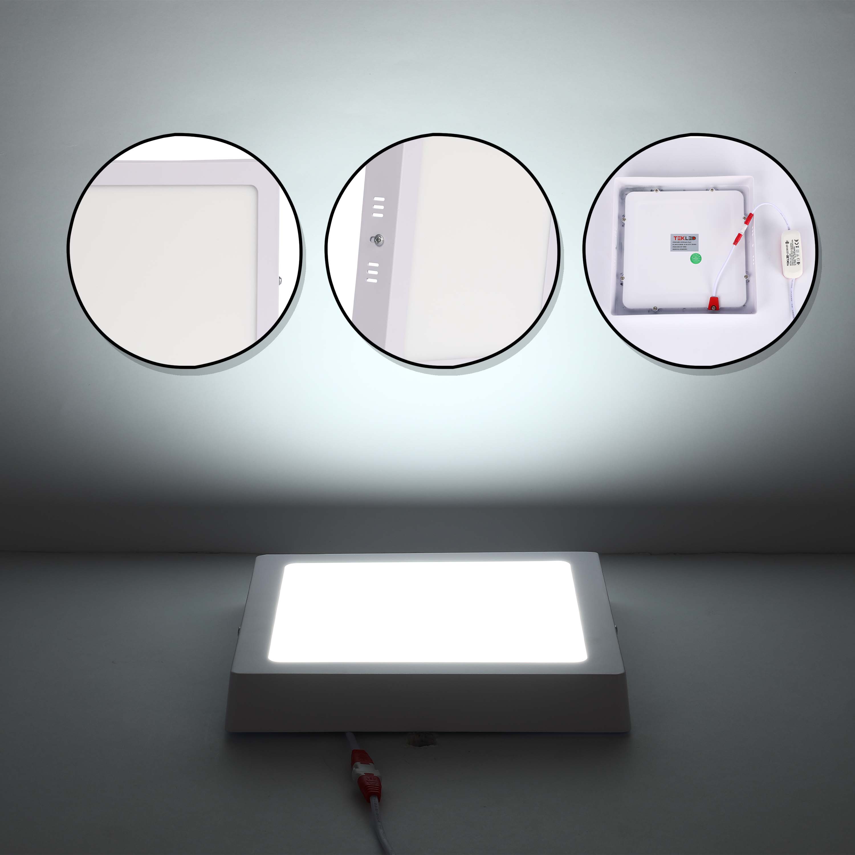Современный светильник LED-панель квадратная — 6W / 18W / 24W, S/U, 4000K / 6000K