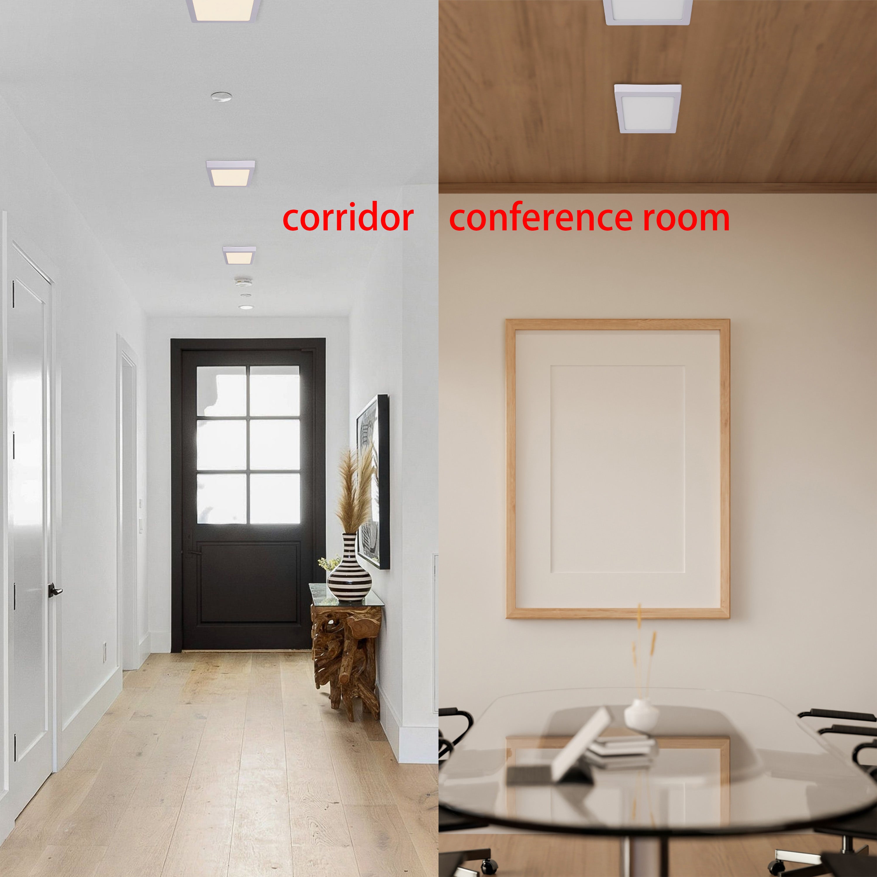 Современный светильник LED-панель квадратная — 6W / 18W / 24W, S/U, 4000K / 6000K