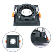 Современный встраиваемый светильник Downlight LED RS-2112C-1 — GU10, MAX 35W, Cut-Out 100x100 мм,
