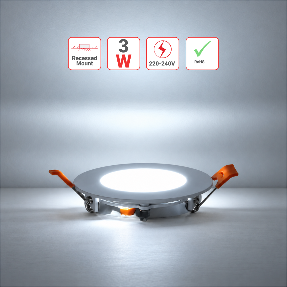 Sv-k LED SLIM ROUND PANEL 3W 6000K (HAIGER)100sh