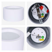Современный светильник&nbsp; MIRA, накладной LED Downlight, 10W / 20W / 30W, 3CCT (4000K / 6000K), белый / чёрный, металлический корпус