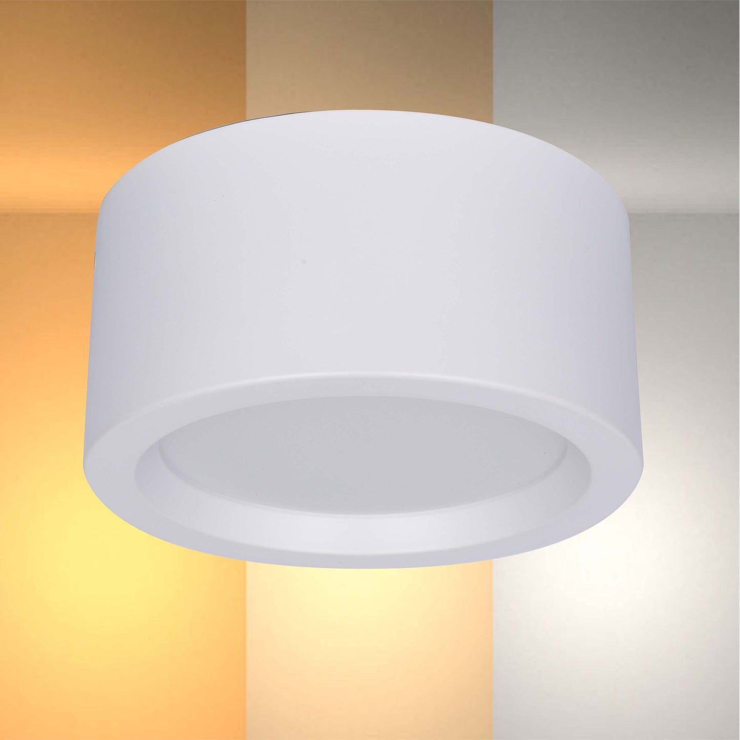 Современный светильник&nbsp; MIRA, накладной LED Downlight, 10W / 20W / 30W, 3CCT (4000K / 6000K), белый / чёрный, металлический корпус