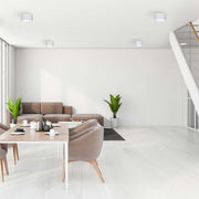 Современный светильник&nbsp; MIRA, накладной LED Downlight, 10W / 20W / 30W, 3CCT (4000K / 6000K), белый / чёрный, металлический корпус