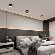 Современный светильник&nbsp; MIRA, накладной LED Downlight, 10W / 20W / 30W, 3CCT (4000K / 6000K), белый / чёрный, металлический корпус