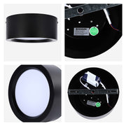 Современный светильник&nbsp; MIRA, накладной LED Downlight, 10W / 20W / 30W, 3CCT (4000K / 6000K), белый / чёрный, металлический корпус