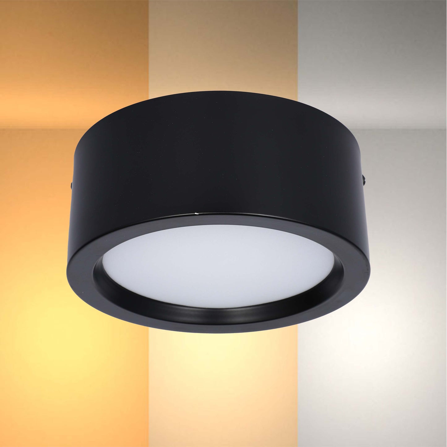 Современный светильник&nbsp; MIRA, накладной LED Downlight, 10W / 20W / 30W, 3CCT (4000K / 6000K), белый / чёрный, металлический корпус