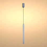Cylindrical Long Tube Acrylic Shade Suspension Light Single Head Hanging Integrated LED Modern Cylinder Pendant Ceiling Light Suspended Downlight