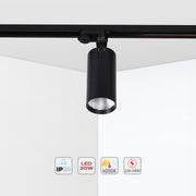 Современный трековый светильник LED LS-012-75 (10W / 20W / 30W, 4000K / 6000K, белый / чёрный)