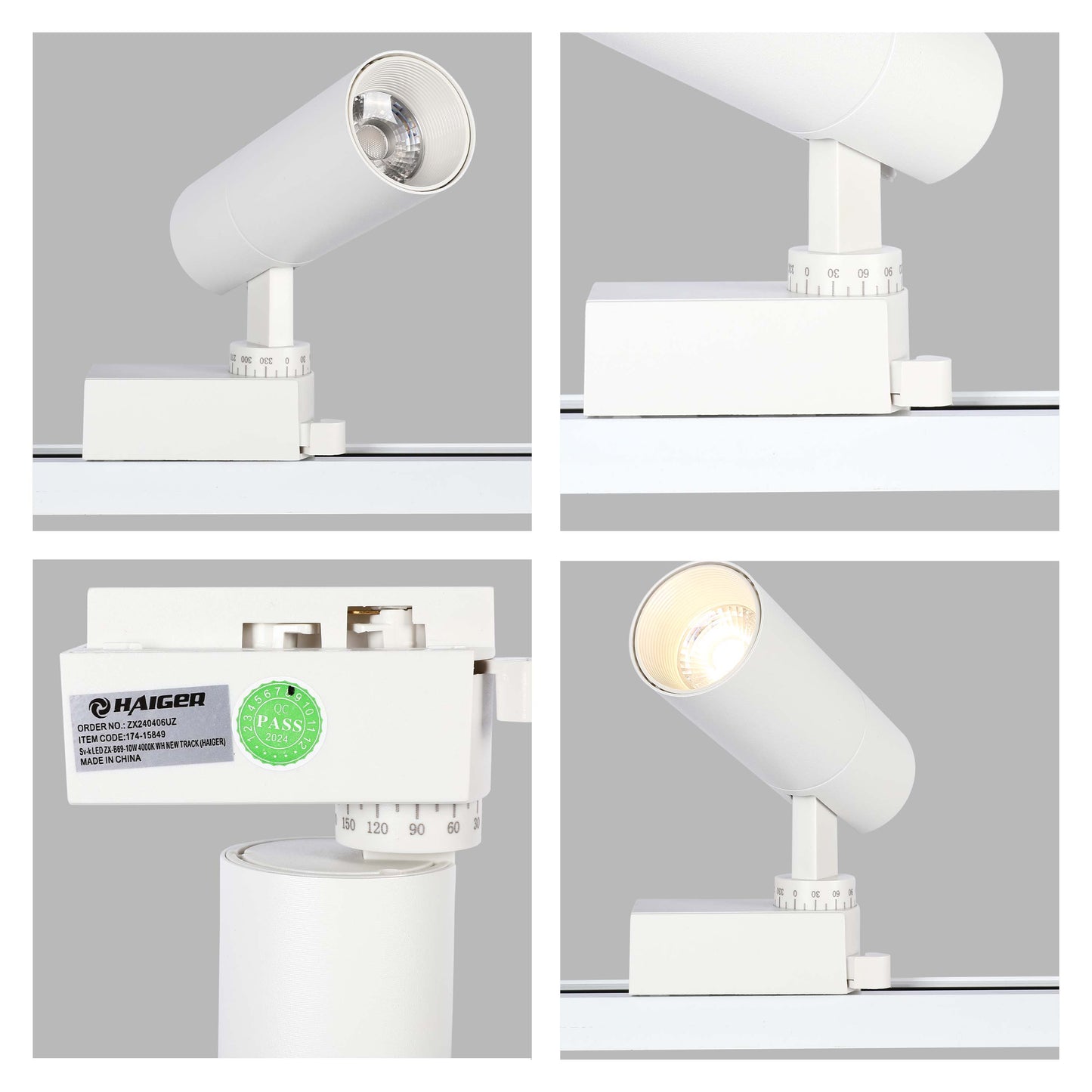 Современный трековый светильник LED ZX-B69 (10W / 20W, 4000K / 6000K, белый / чёрный)