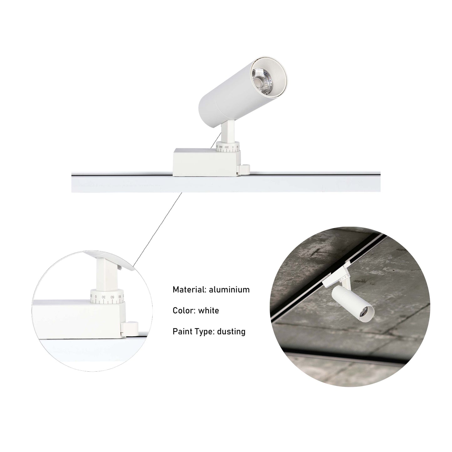 Современный трековый светильник LED ZX-B69 (10W / 20W, 4000K / 6000K, белый / чёрный)