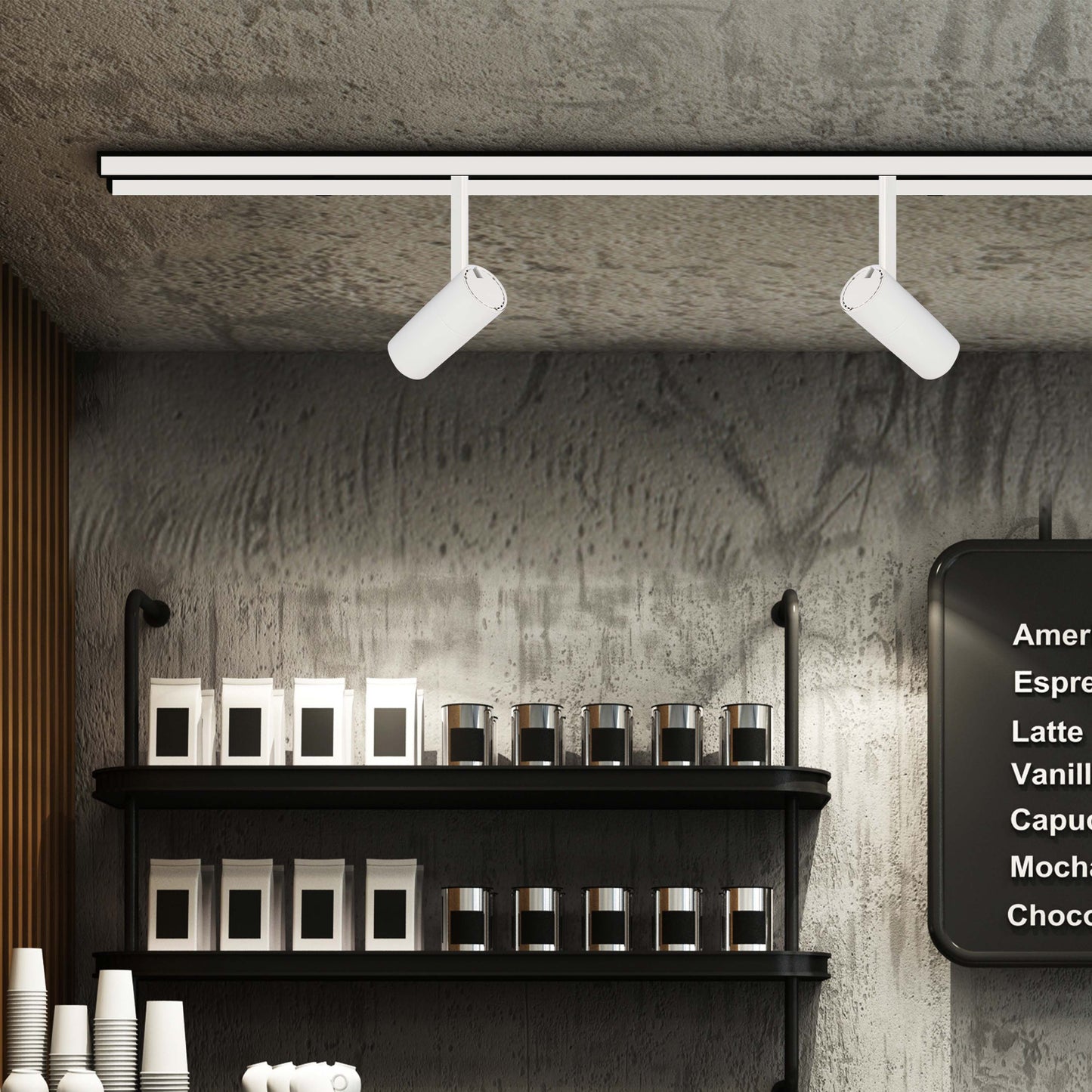 Современный трековый светильник LED ZX-B69 (10W / 20W, 4000K / 6000K, белый / чёрный)