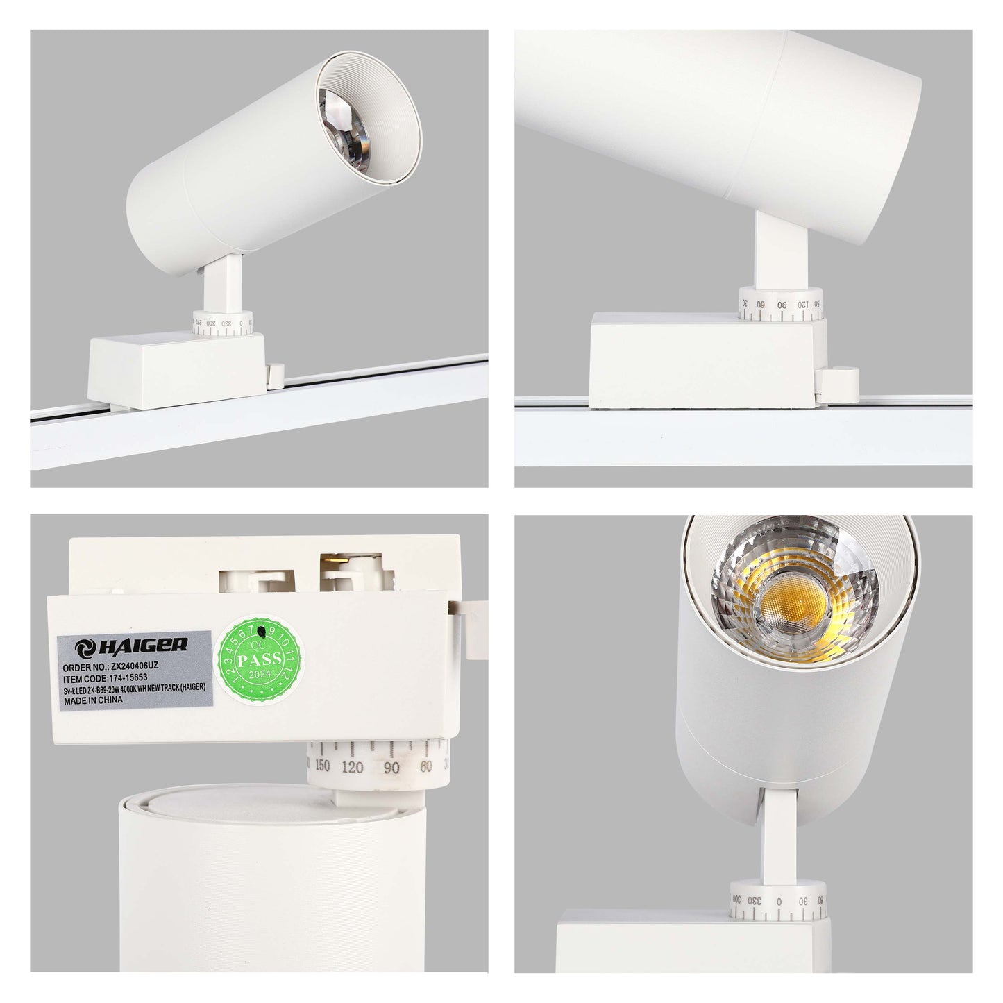 Современный трековый светильник LED ZX-B69 (10W / 20W, 4000K / 6000K, белый / чёрный)