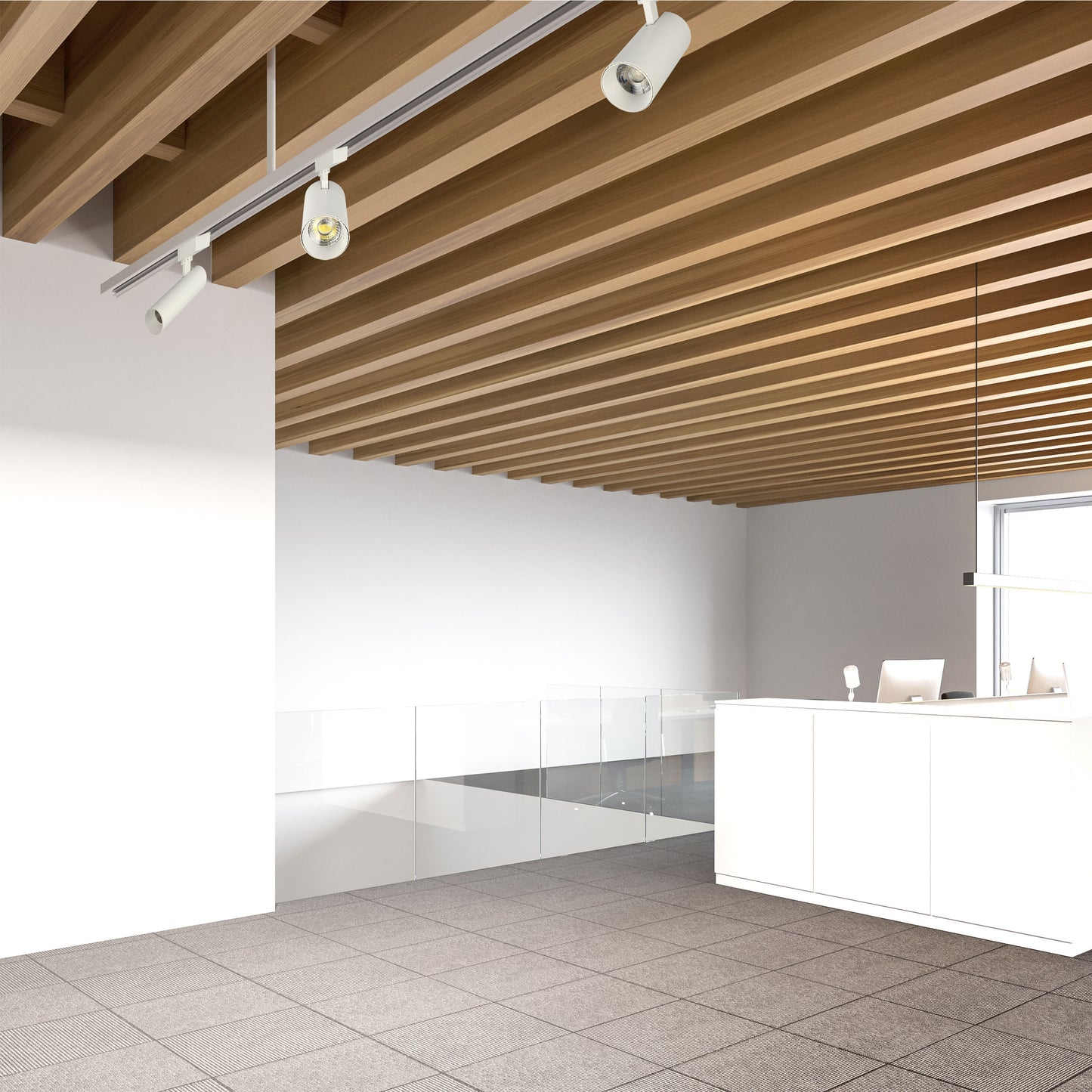 Современный трековый светильник LED ZX-B69 (10W / 20W, 4000K / 6000K, белый / чёрный)