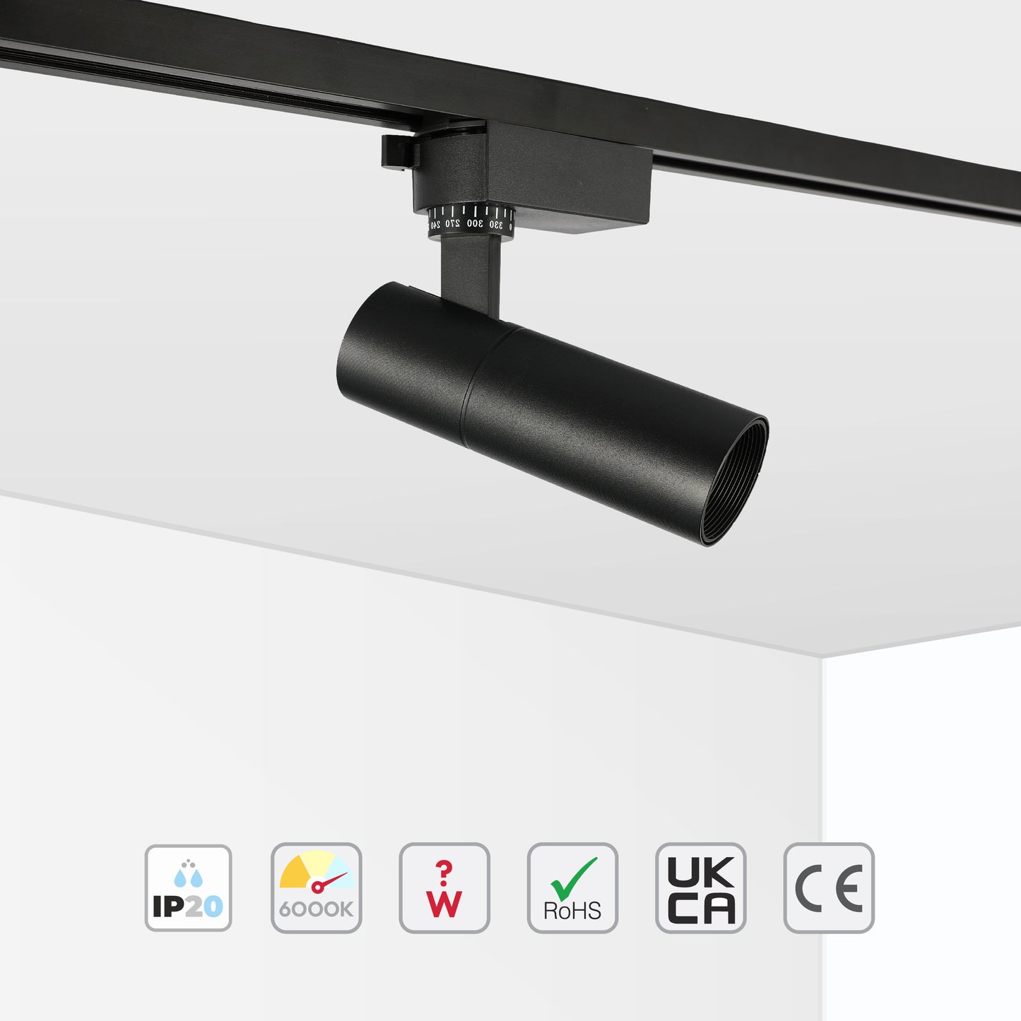 Современный трековый светильник LED ZX-B69 (10W / 20W, 4000K / 6000K, белый / чёрный)