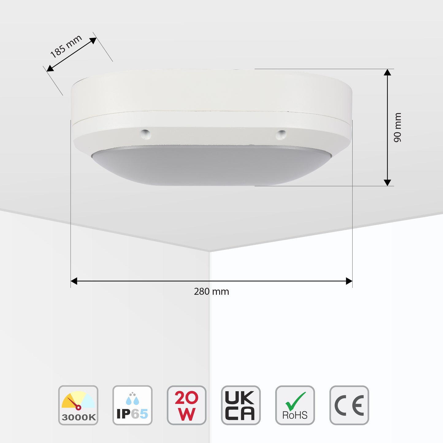 Уличный светильник LED FD016-4 (20W, 6000K, серый, IP65)