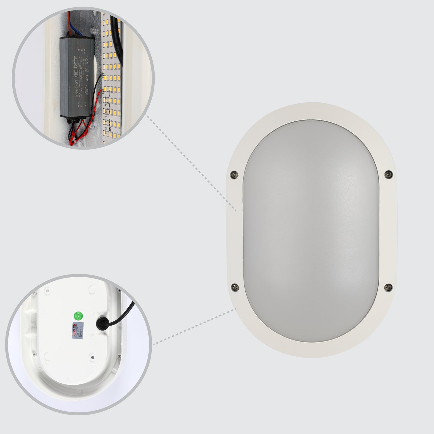 Уличный светильник LED FD016-4 (20W, 6000K, серый, IP65)