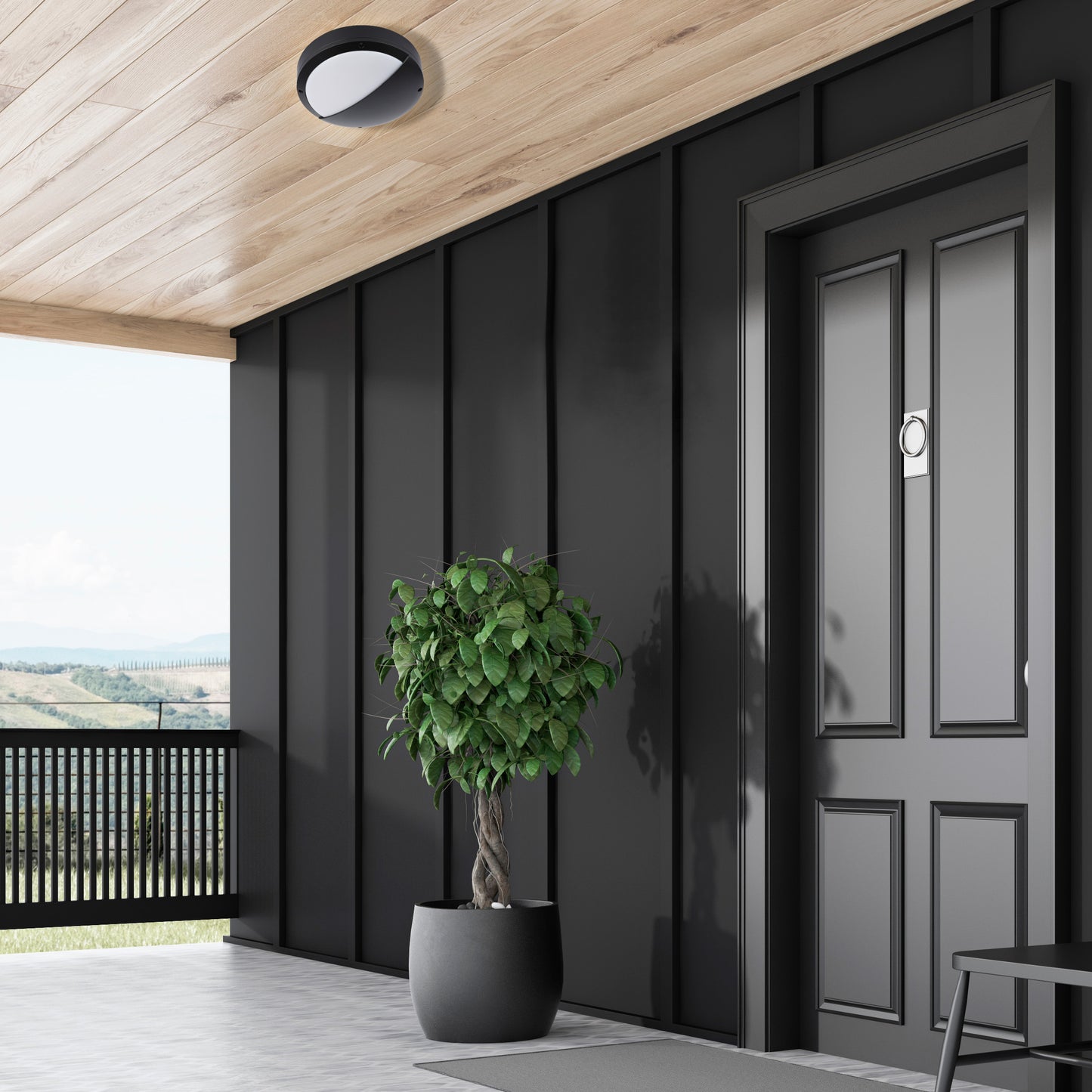 Уличный светильник LED FD023-2 (20W, 4000K, чёрный, IP65)